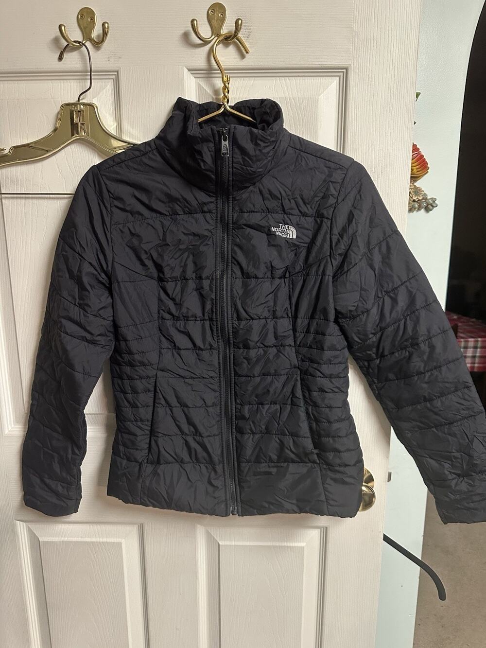 The North Face Women's Black Harway Micro Puffer Jacket Small Petite 36w
